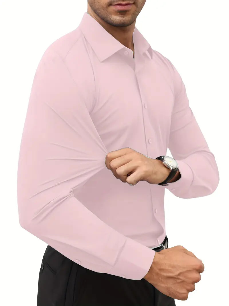 Hochwertiges Einfarbiges Slim-Fit-Hemd